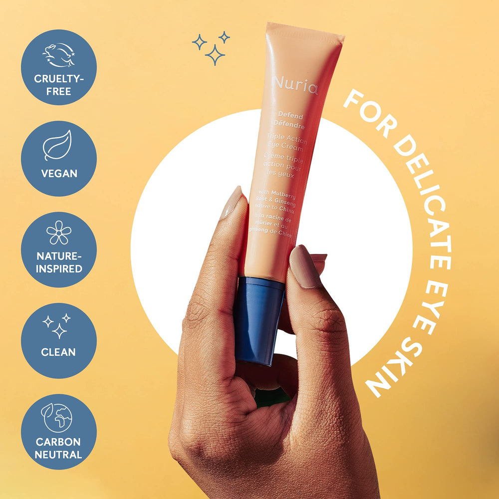 Nuria Defend eye cream moisture hyaluronate illustration signaling hydration retention