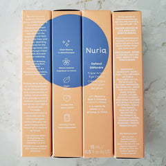 Nuria Defend eye cream vegan cruelty-free badge emphasizes clean beauty
