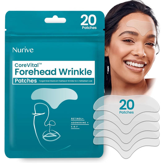 NURIVE Advanced Wrinkle Patches for the forehead provide invisible coverage and smoothing potential.