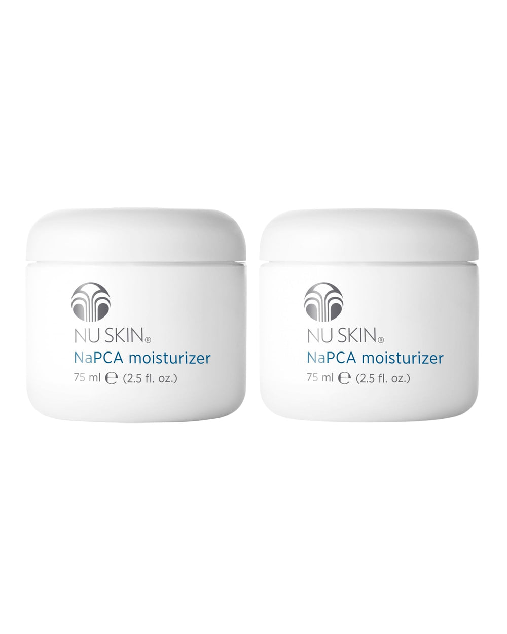 NuSkin NaPCA Moisturizer bottle close-up, highlighting deep hydration for all skin types.