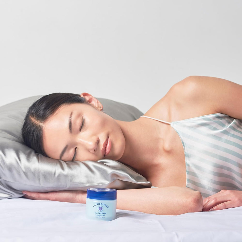 NuSkin Pillow Glow Noimoutier deep sea water panel shows mineral replenishment.