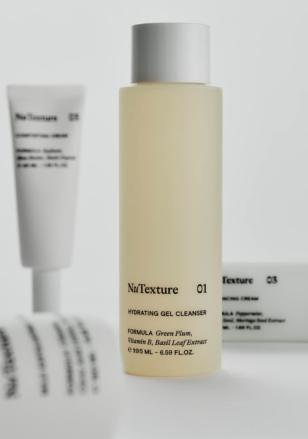 NuTexture Basil Leaf Extract illustration suggests soothing and antioxidant benefits