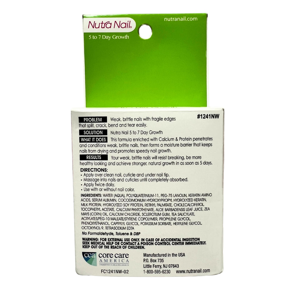 Nutra Nail packaging and bottle highlights premium quality