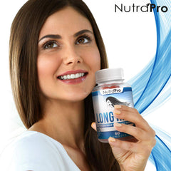NutraPro Long Hair Gummies on shelf, easy daily routine for potential fullness.
