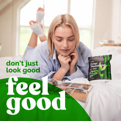 Nuubu Foot Pads Mix on feet during use with lavender aroma