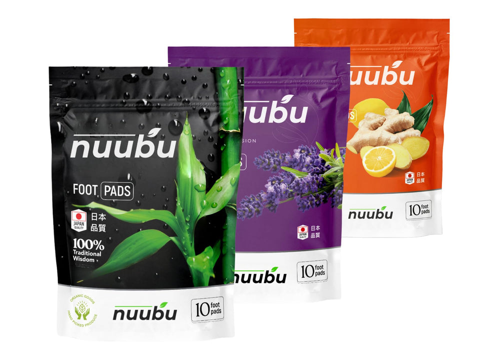 Nuubu Foot Pads Mix Original Lavender Ginger packaging ready for overnight self care