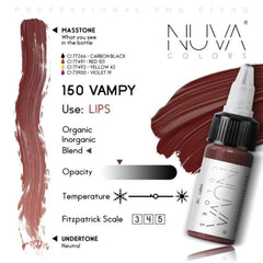 Nuva Colors PMU lip pigment mixing palette demonstrating versatile customization.