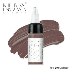 Nuva Pigments durable, natural-looking color swatch demonstrates long-lasting blending with skin.