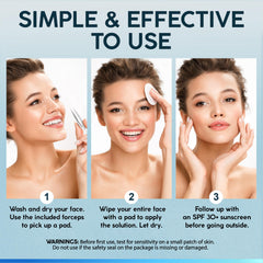 NUVADERMIS after-use skin appears smoother with a subtle glow.