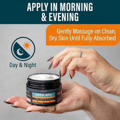 NUVADERMIS cream texture close-up demonstrates rich non-greasy absorption