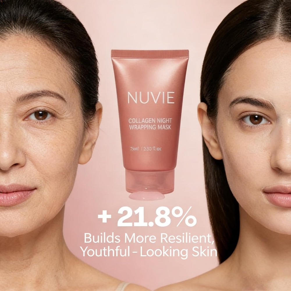 Nuvie collagen overnight peel mask morning glow hints refreshed skin