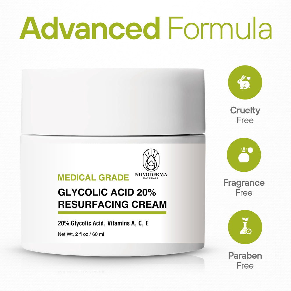 NUVODERMA skincare routine poster suggests morning and night usage guidance