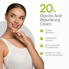 NUVODERMA glycolic cream jar close-up highlighting texture and concentration for exfoliation