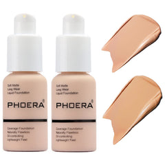 Nvyue PHOERA foundation with soft matte texture for smooth, oil-control wear.
