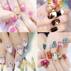 NW Mesiyun rose gold mini beads for warm nail detail.