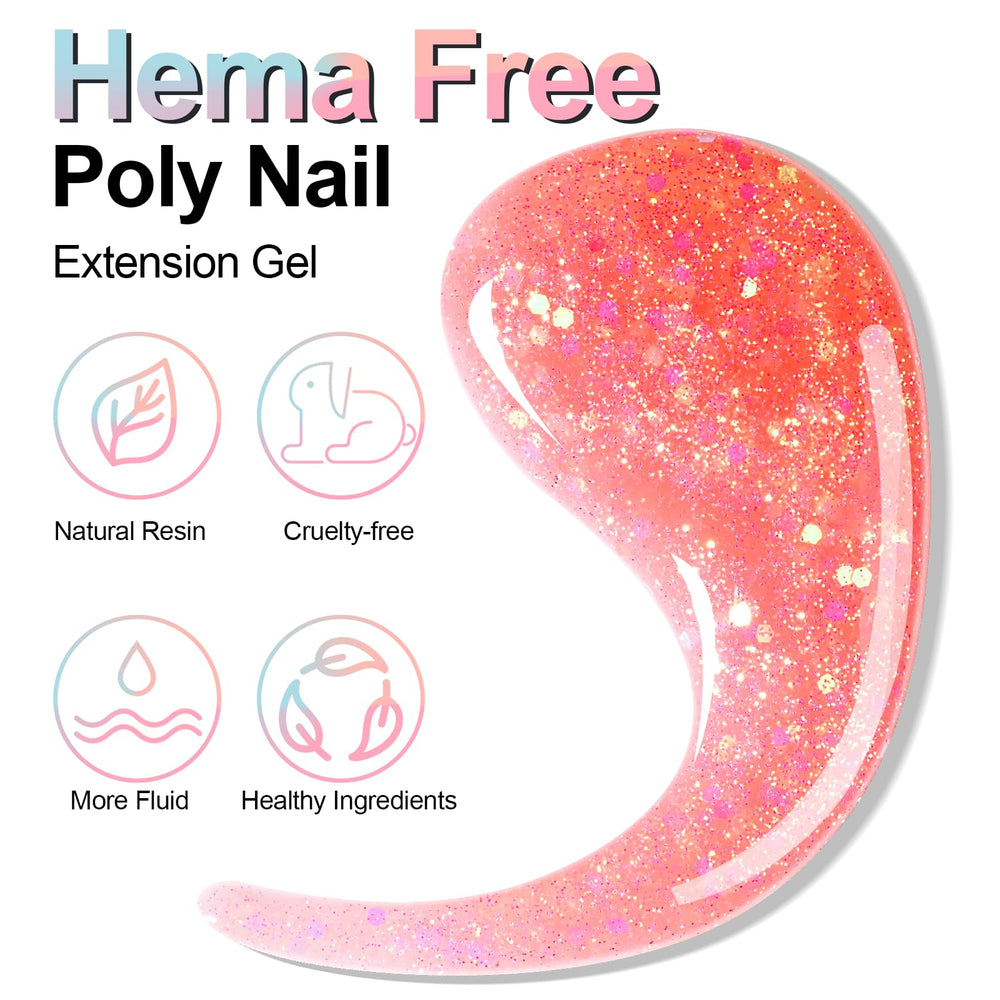 NXJ INFILILA hot pink glitter gel for chic nail art under UV/LED light