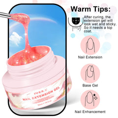 NXJ INFILILA nail extension gel creates fuller nails and smooth surfaces