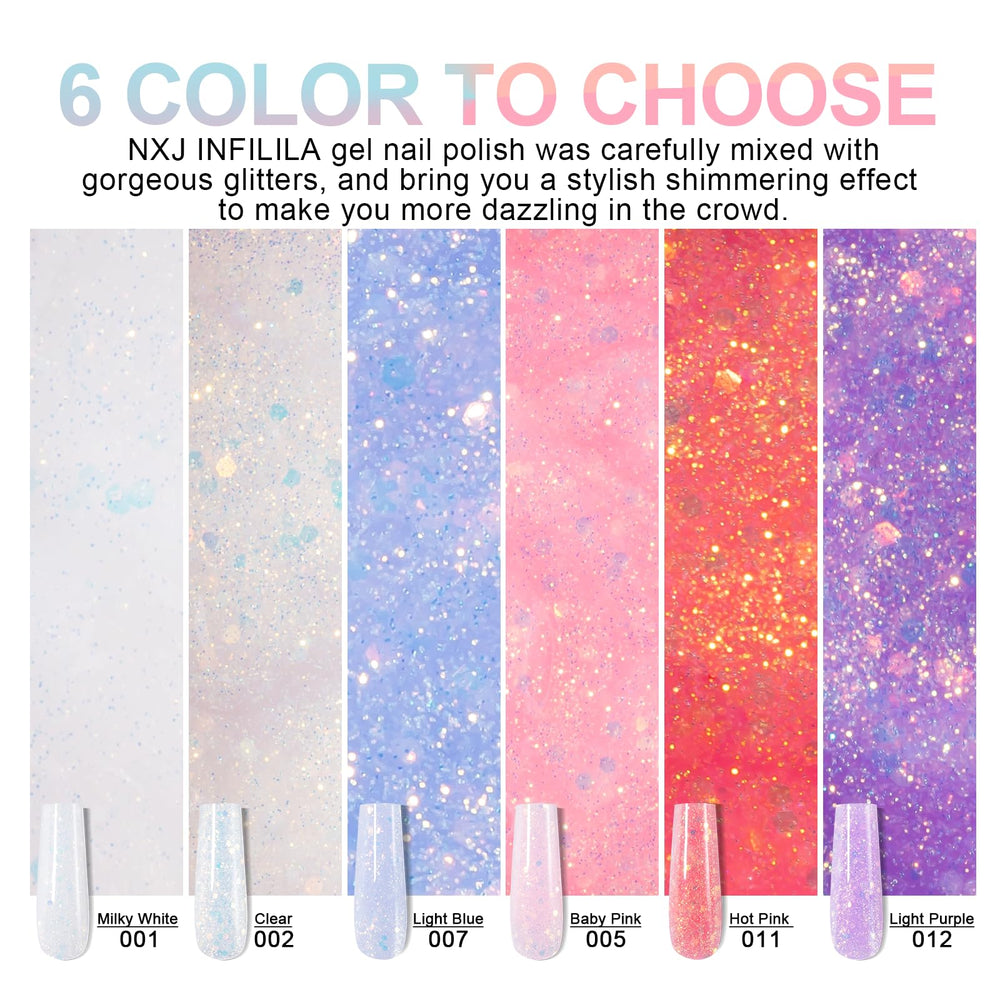 NXJ INFILILA UV lamp cured gel is strong and wear resistant for daily use