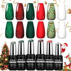 NXJ INFILILA sparkle green bottle for festive nails with long-lasting shine.