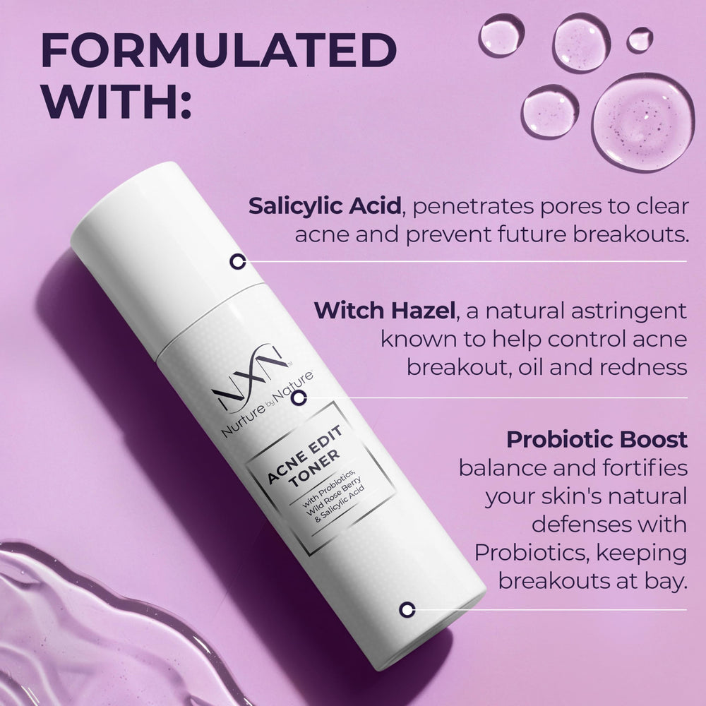 NXN Acne Toner with Blue Green Algae adds subtle anti aging benefits