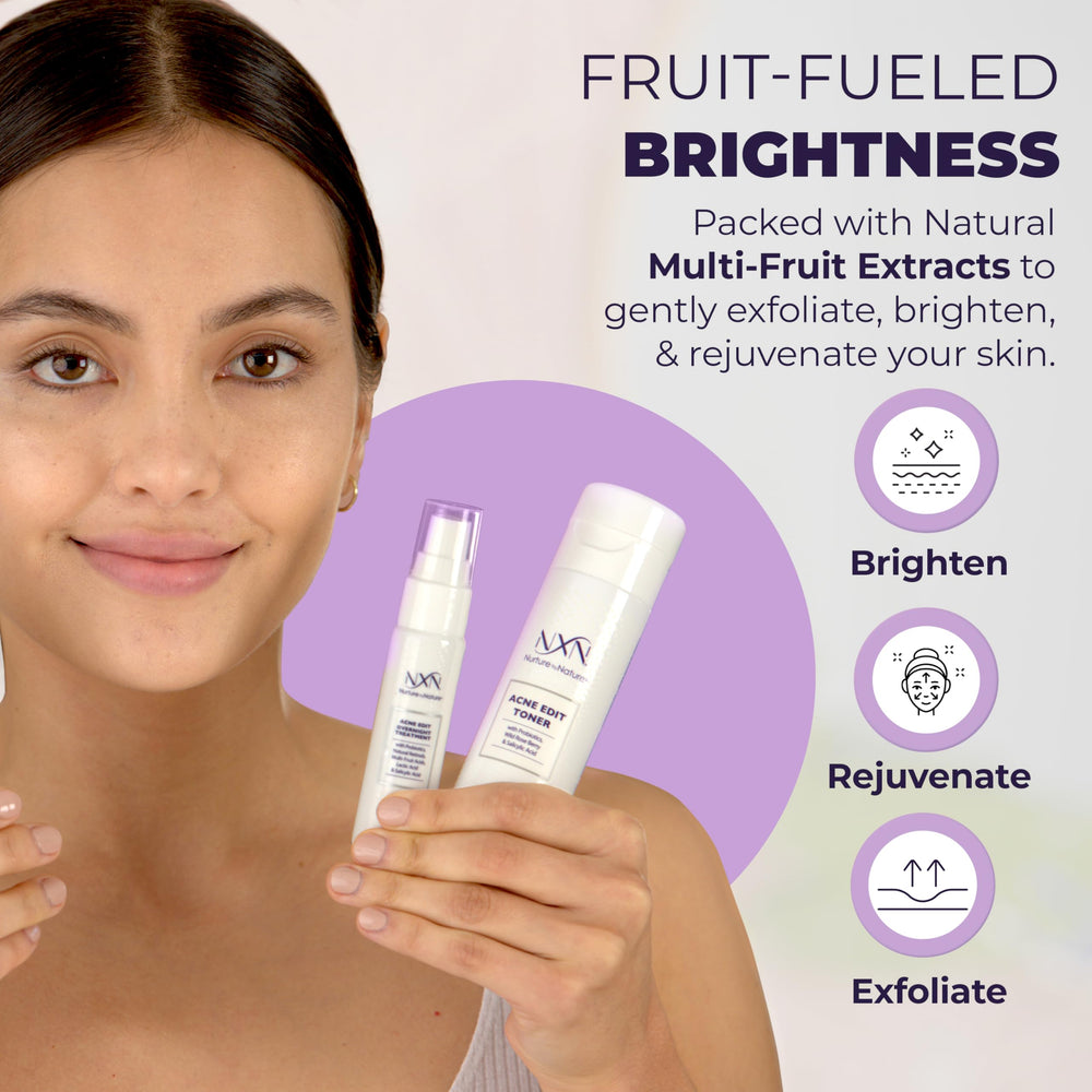 NXN Acne Toner features Probiotics and Multi-Fruit Extracts for skin balance