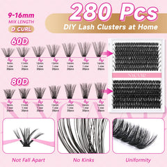 NYCAAR 60D80D soft fiber lash clusters blend naturally.