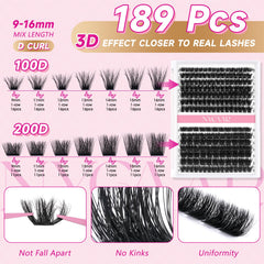 Nycaar soft heat-bonded eyelash clusters: lightweight, flexible comfort.
