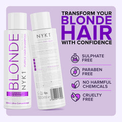 Coconut-scent NYK1 purple shampoo nourishes hair