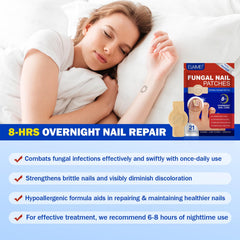 Nyloriaine overnight patch on damaged nail ready for thorough coverage.