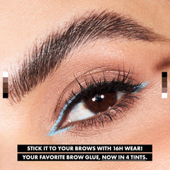 NYX Brow Glue natural finish dries down without stickiness