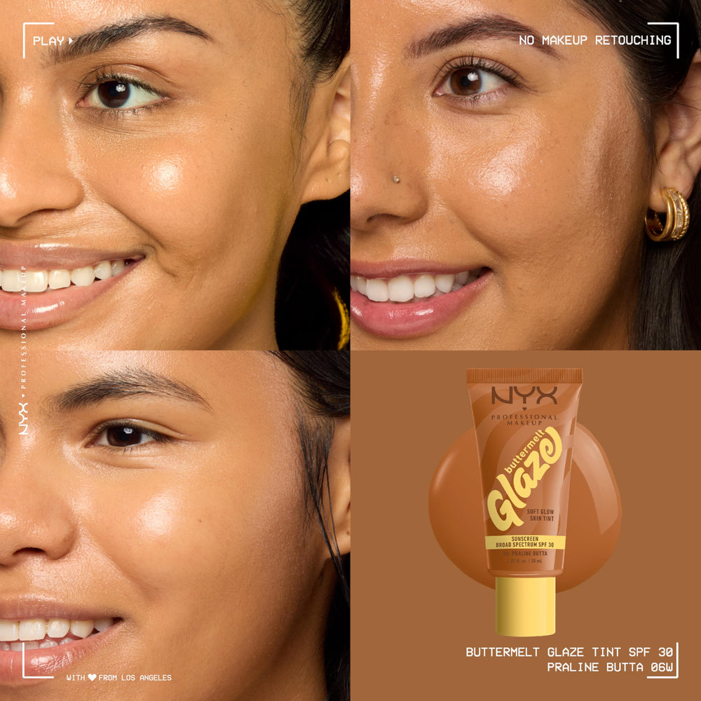 NYX Buttermelt Glaze Praline SPF 30 packaging shot.