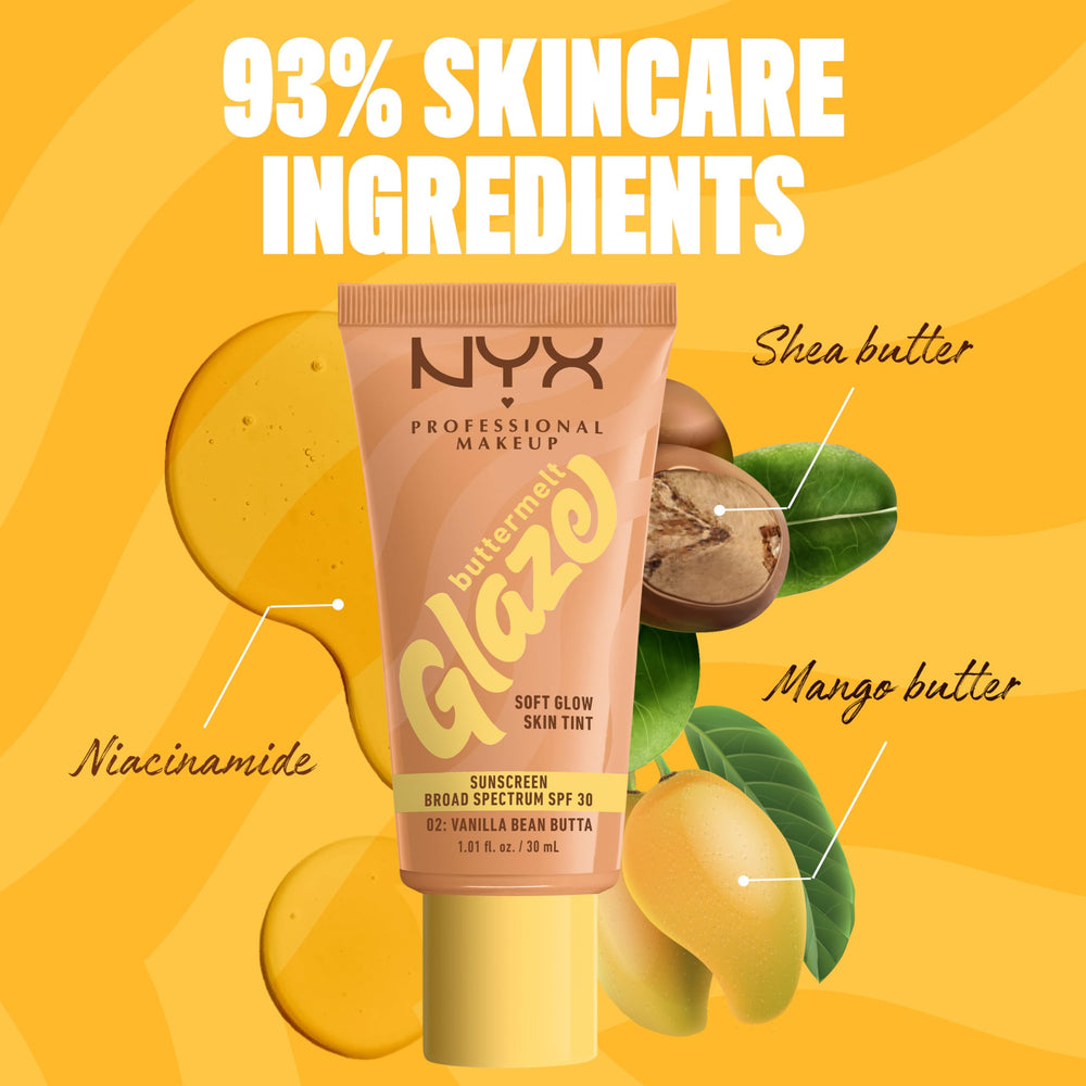 NYX Buttermelt Glaze Shea Butter formula delivers moisture and comfort