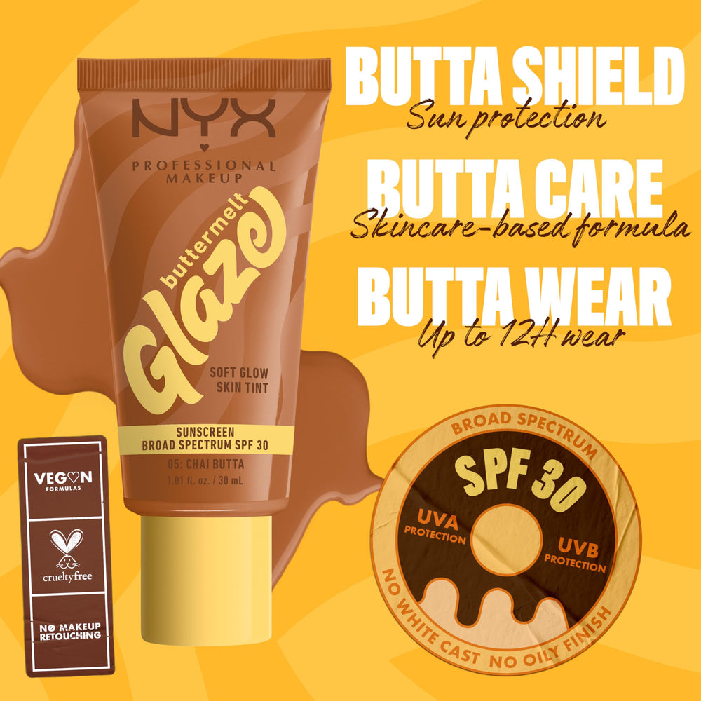 Texture close-up reveals smooth, non-greasy glaze on skin
