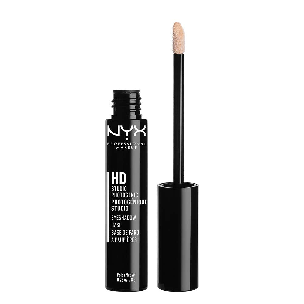 NYX HD Eyeshadow Base white tube; enhances color for vivid payoff.
