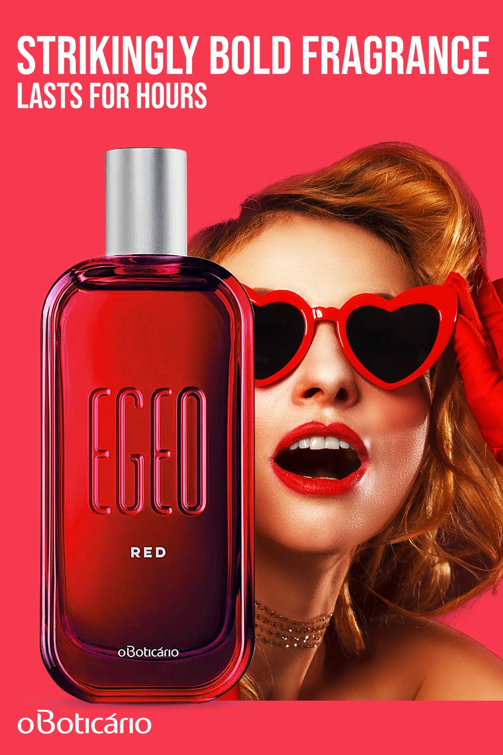 O Boticario Egeo Red woody floral notes; cedar and vanilla warmth.