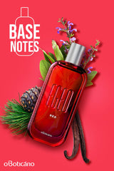 O Boticario Egeo Red on wrist; ideal for day-to-night fragrance transitions.