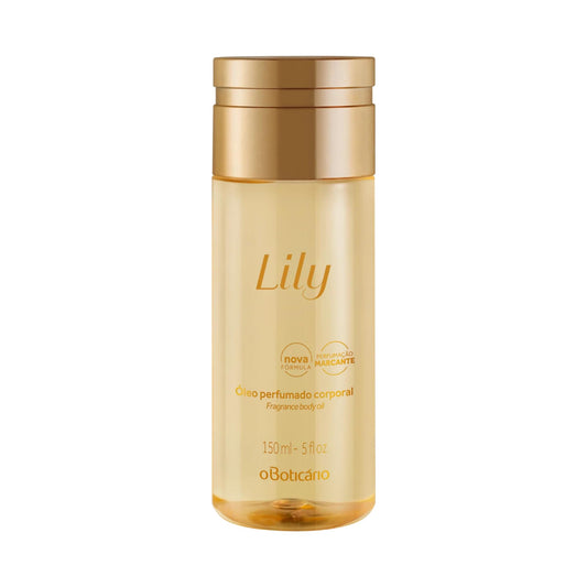 O BOTICÁRIO Lily Body Oil bottle for lightweight hydration and fragrance.