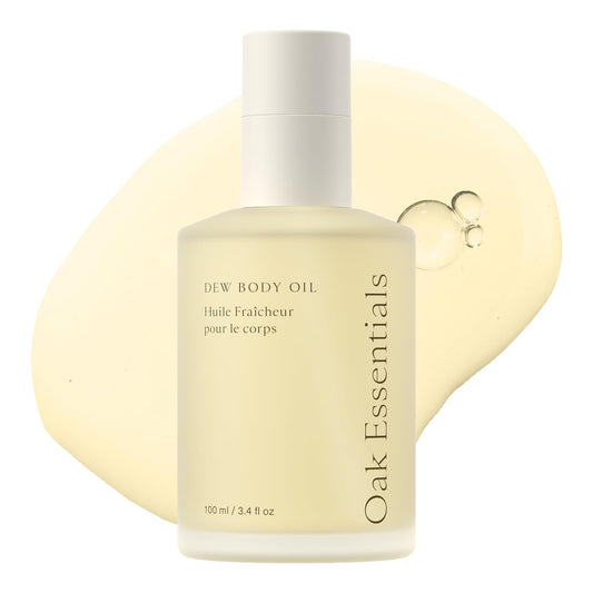 Oak Essentials Dew Body Oil bottle front for daily hydration