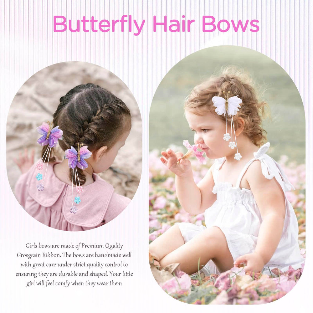 OAOLEER bows with butterfly beads add playful detail to hairstyles