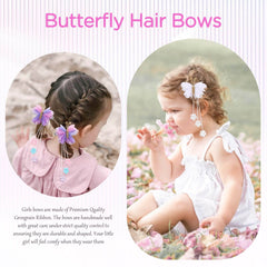 OAOLEER bows with butterfly beads add playful detail to hairstyles