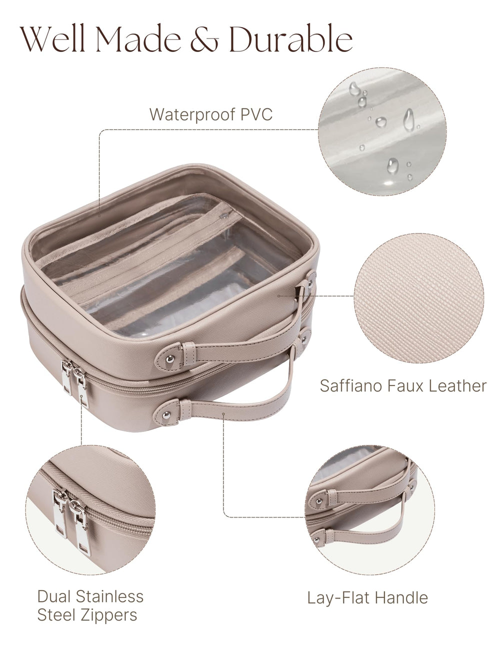 Oaque lay-flat handles enable easy packing and fetching.