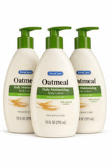 Oatmeal XtraCare daily moisturizer bottle demonstrates soothing hydration for dry skin.