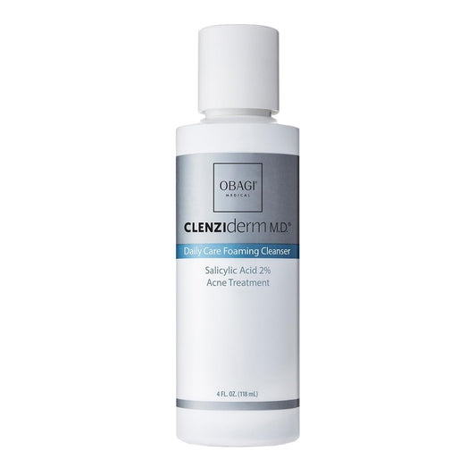 Obagi CLENZIderm M.D. Daily Care Cleanser bottle for gentle pore cleansing.