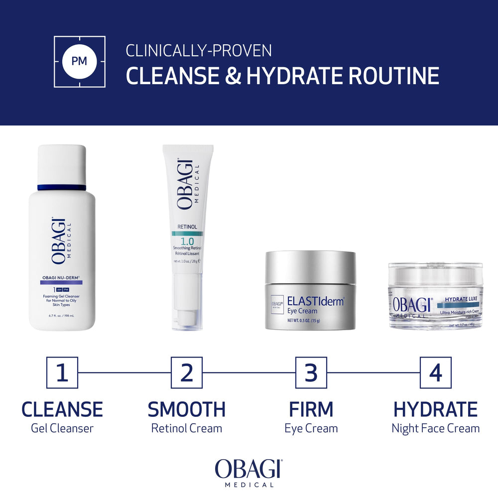 Obagi Hydrate Luxe non-comedogenic formula suitable for sensitive skin.