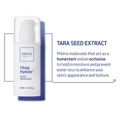 Obagi Hydrate morning application scene demonstrates lightweight, fast-absorbing care.