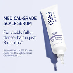 Obagi Nu-Cil BioStim scalp-application demonstrates daily application to the scalp.