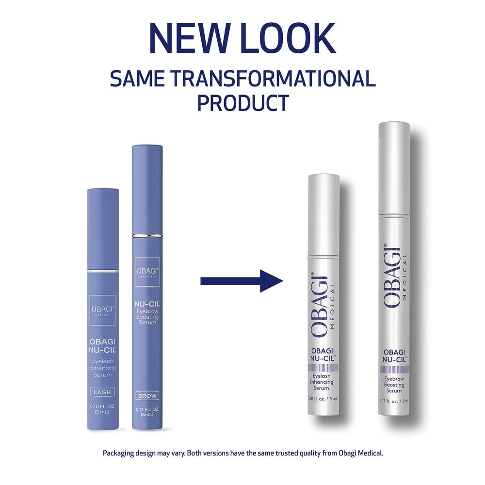Obagi Nu-Cil eyebrow boosting serum bottle ready for denser, more defined brows