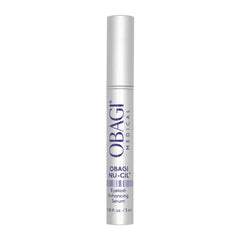 Obagi Nu-Cil eyelash serum bottle for daily lash nourishment.