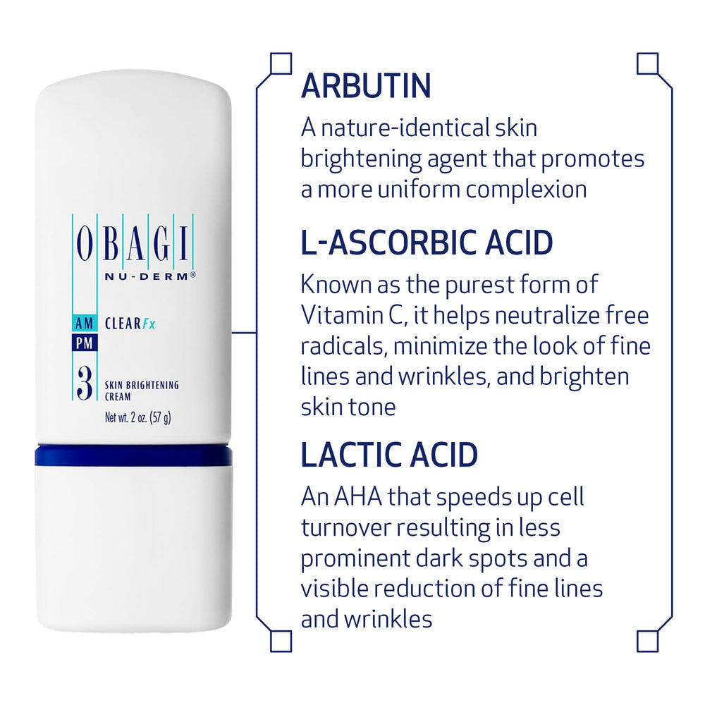 Obagi Nu-Derm Clear Fx tube ready for daily use in skincare.