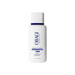 Obagi Nu-Derm Face Toner bottle pouring to balance skin after cleansing.